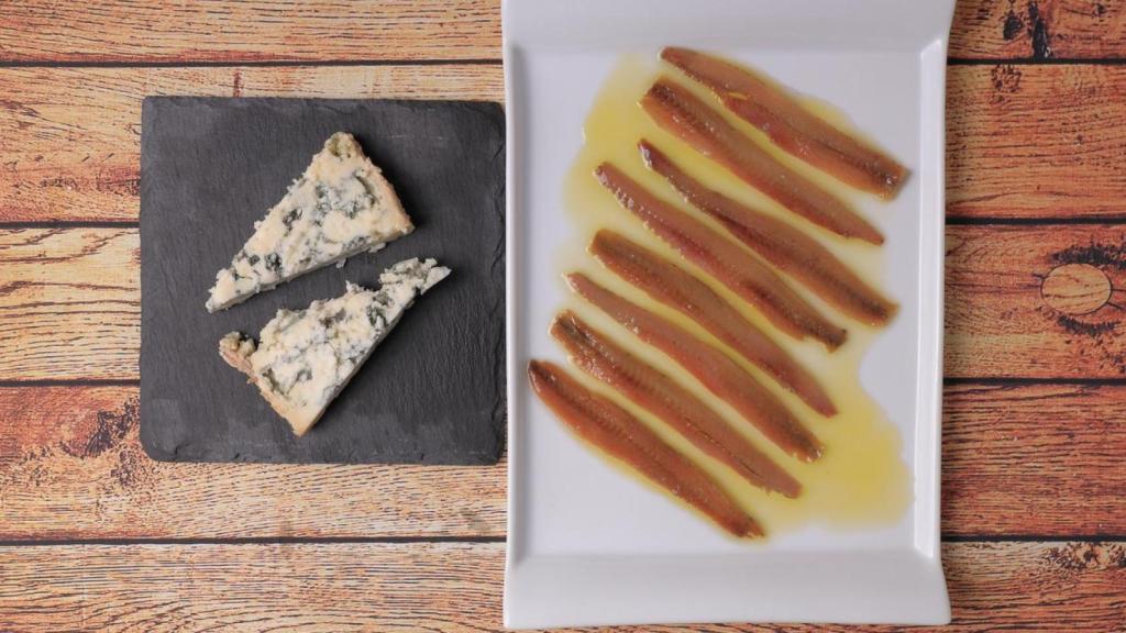 Queso de Cantabria y anchoas de Santoña.