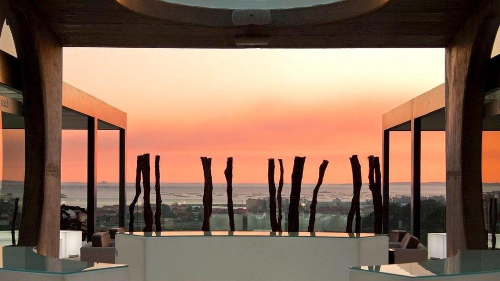 Vistas desde la terraza de las Bodegas Martín Códax