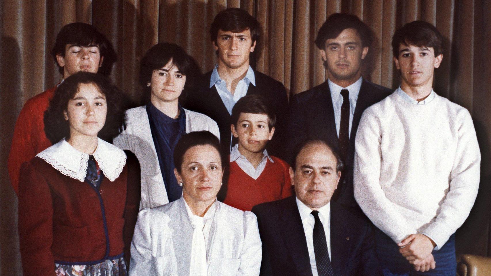 La familia Pujol en una imagen de 1986.