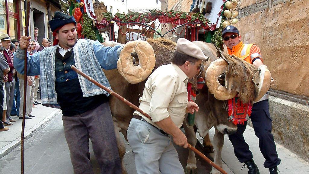 Imagen de archivo del tradicional concurso de carros engalanados de León