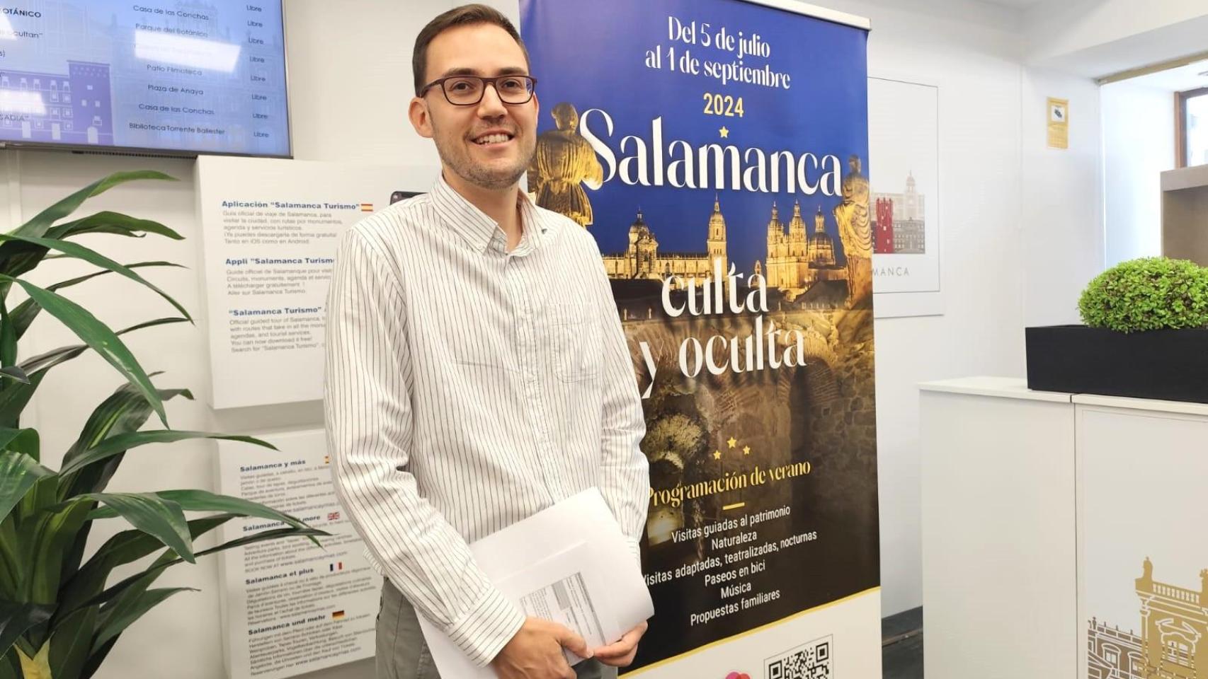 El concejal de Turismo de Salamanca, Ángel Fernández Silva, ofrece los datos del primer semestre de 2024