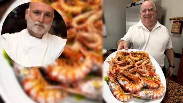 El chef José Andrés y uno de los restaurantes que visitó en Cádiz. Montaje.