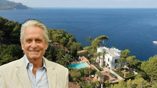 Michael Douglas y su mansión S'Estaca en un montaje de Jaleos.