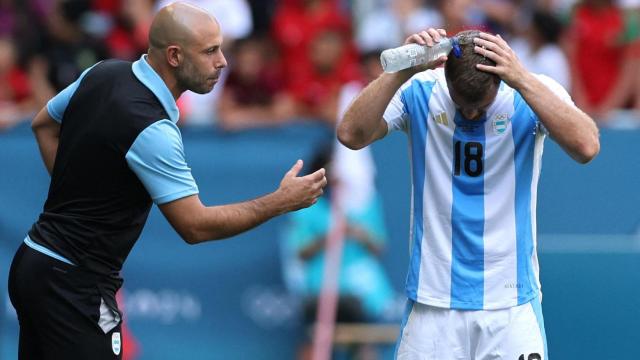 Mascherano, en el partido de Argentina.