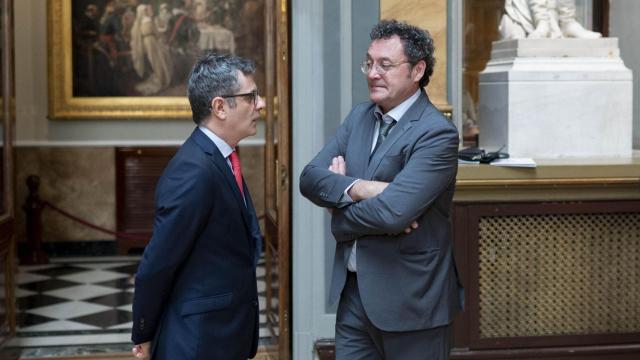 El fiscal general del Estado, Álvaro García Ortiz, junto a Félix Bolaños el pasado 19 de julio.