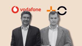 Ilustración con las imágenes de José Miguel García, consejero delegado de Vodafone España, y Meinrad Spenger, consejero delegado de Masorange.