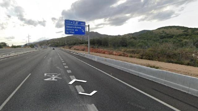 Punto de la A-7 donde ha tenido lugar el accidente.