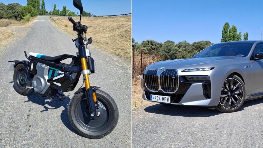 Dos vehículos eléctricos de BMW.