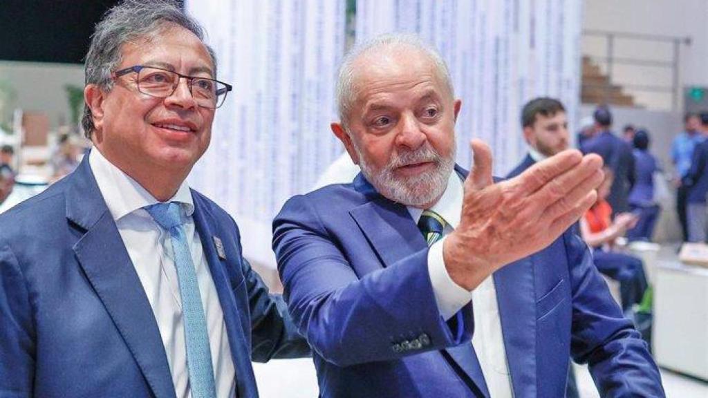 El presidente de Colombia, Gustavo Petro, junto a su homólogo en Brasil, Lula da Silva.