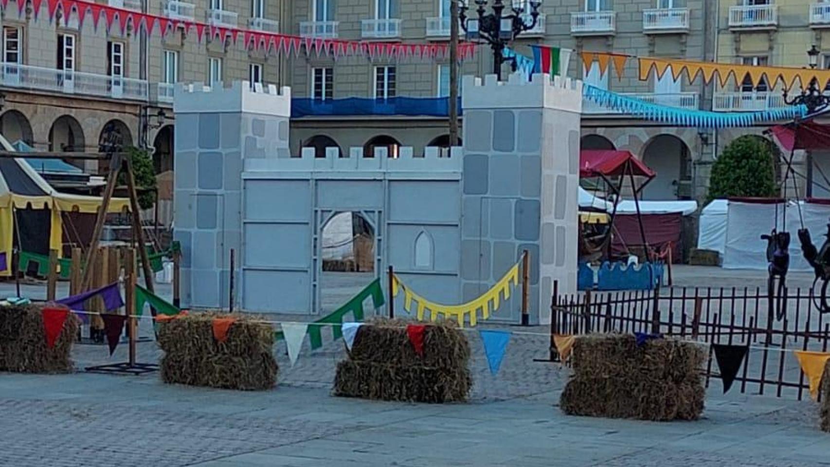 Plaza de María Pita con motivo de la Feria Medieval