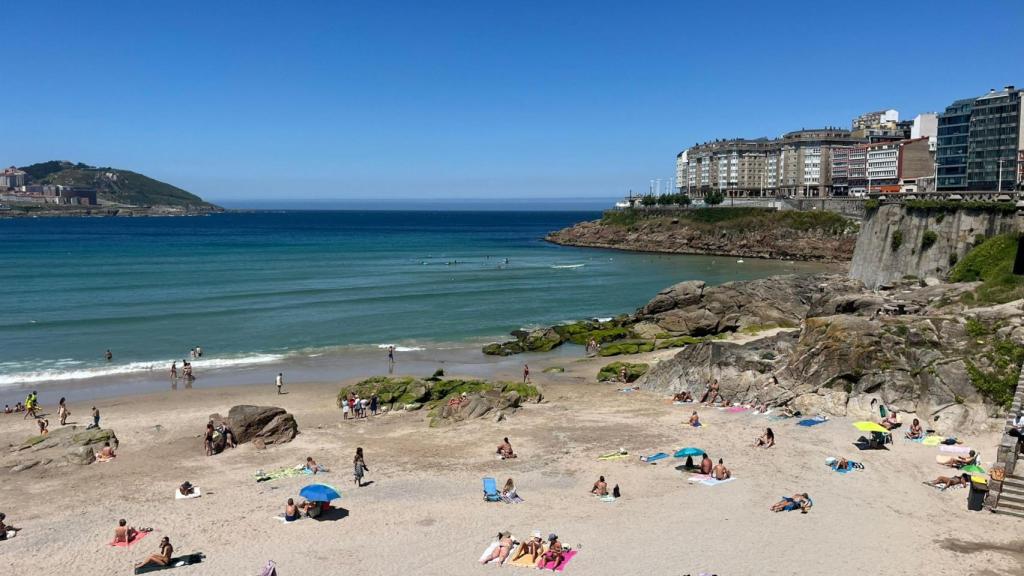 La zona de la playa del Orzán de A Coruña donde ha ocurrido el suceso.