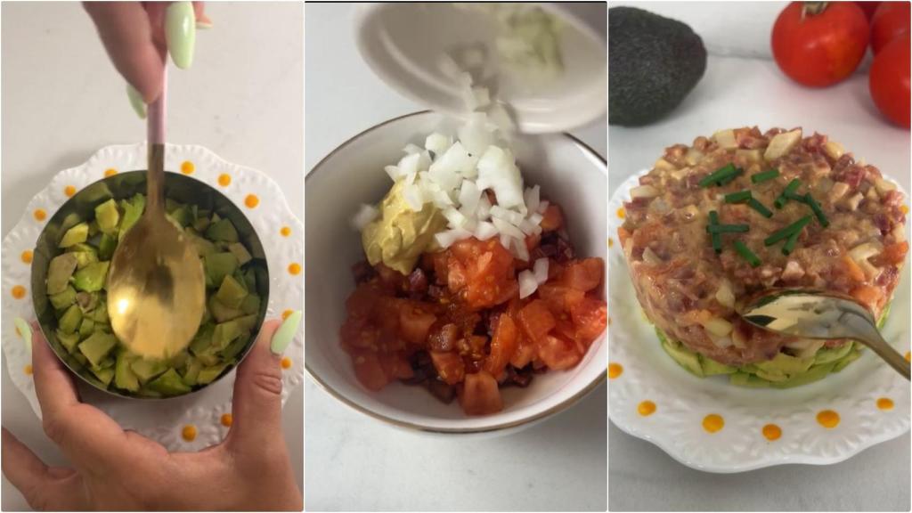 Tartar de jamón y aguacate