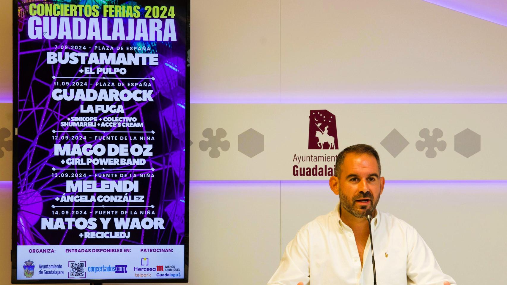 Bustamante, Melendi y Natos y Waor actuarán en las Ferias y Fiestas de Guadalajara