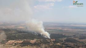 Incendio forestal en Mesegar de Tajo.