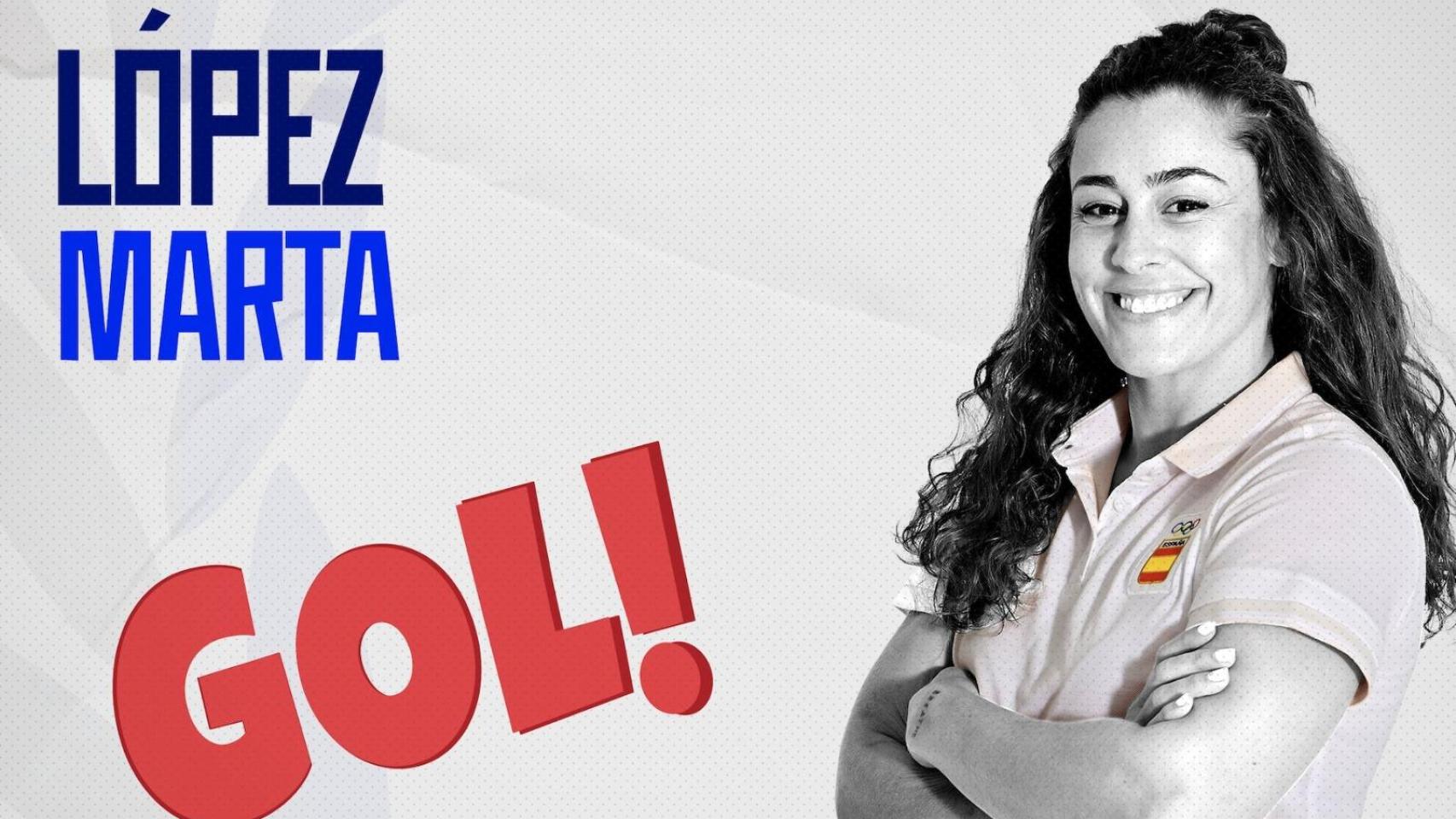 La jugadora de balonmano Marta López.