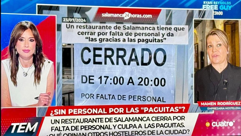 Imagen del programa 'Todo es Mentira' tratando el cierre del restaurante de Salamanca