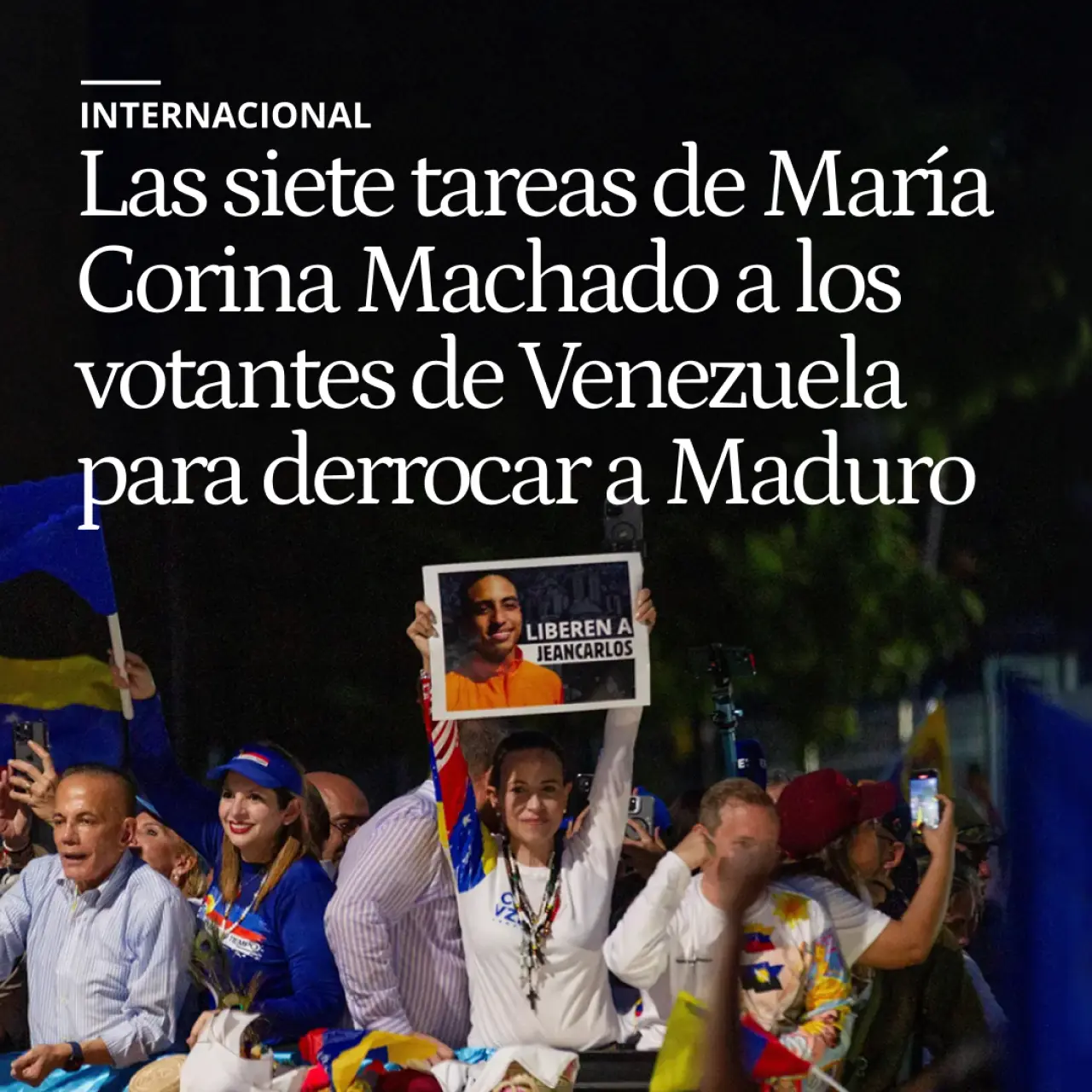 Las 7 tareas que María Corina Machado pone a los votantes de Venezuela para derrocar a Maduro