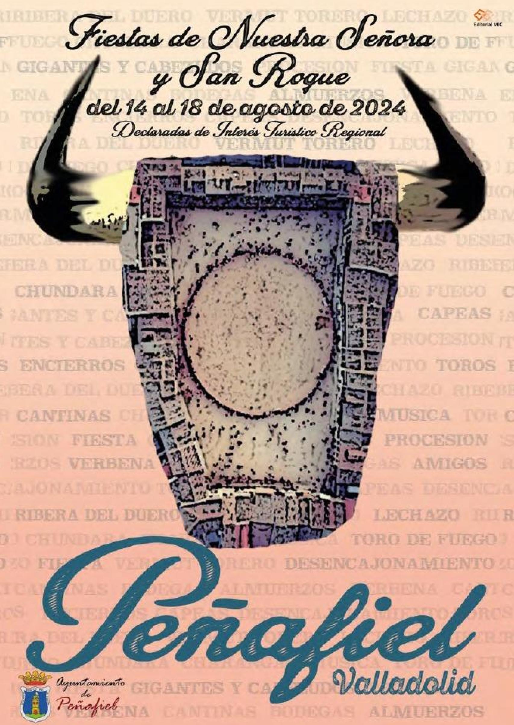 Cartel del Programa de las Fiestas de San Roque de Peñafiel