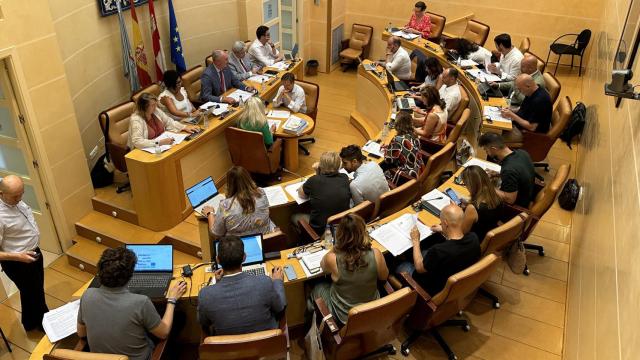 Imagen del pleno extraordinario en el Ayuntamiento de Segovia