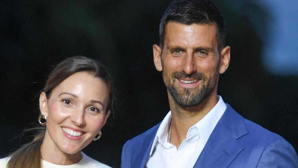 Novak Djokovick y su mujer