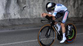 Remco Evenepoel, en la última contrarreloj del Tour de Francia.