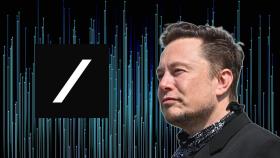 Fotomontaje con Elon Musk y el icono de Grok, la IA de X (Twitter)