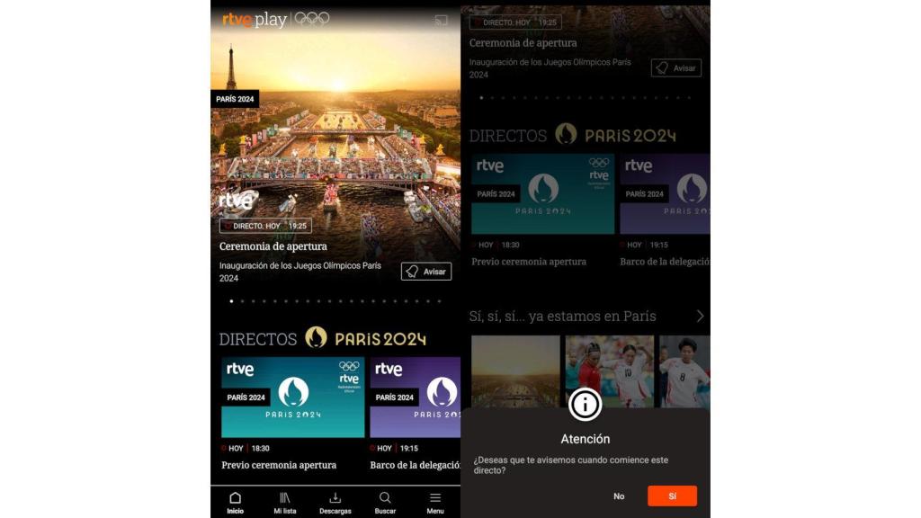 La app de RTVE Play permite ver los Juegos Olímpicos gratis
