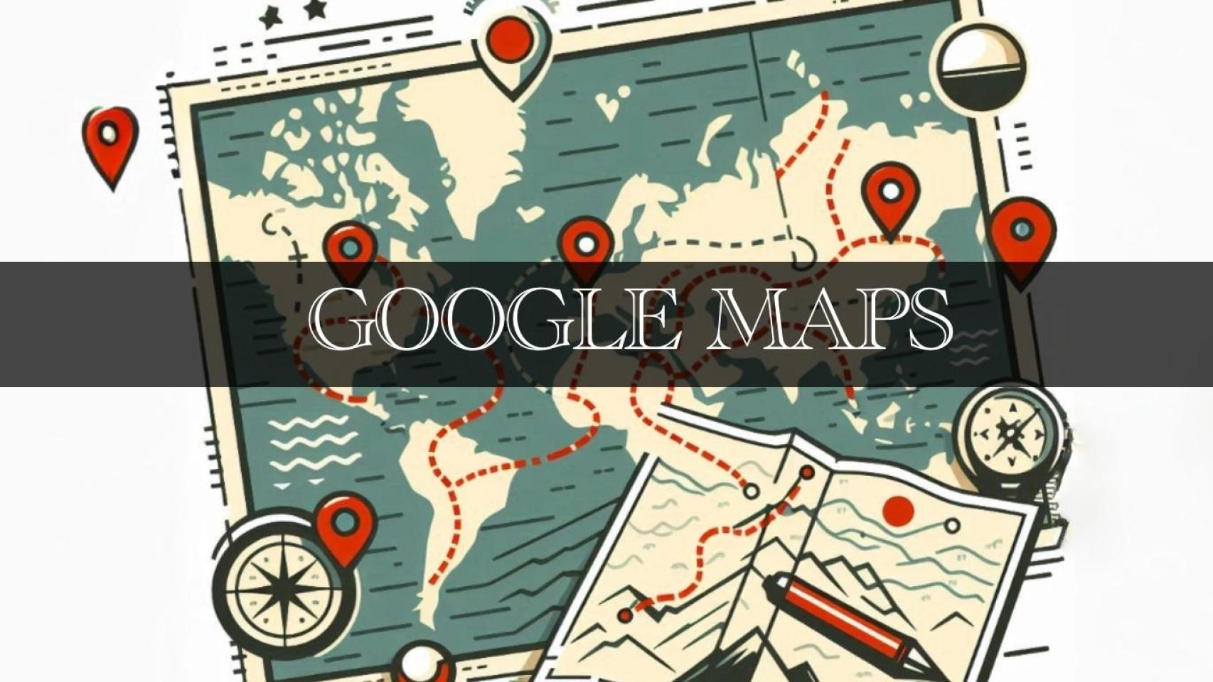 Ilustración de mapa de Google Maps