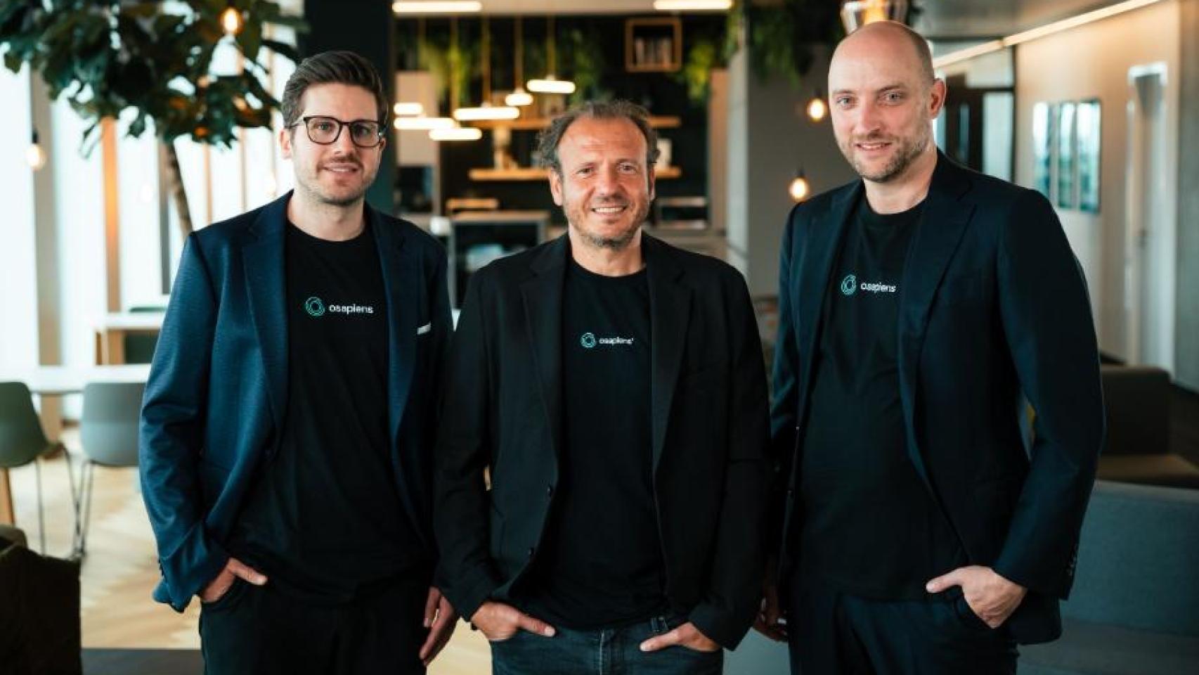 Los cofundadores de osapiens Matthias Jungblut, Alberto Zamora y Stefan Wawrzinek.