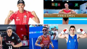 Cinco de los deportistas valencianos que competirán en París.