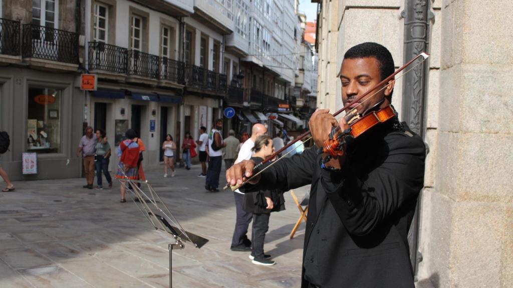 Anderson Quintiliano, violinista de A Coruña