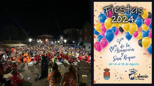 Cartel de las Fiestas de Cabezón y los festejos el año pasado