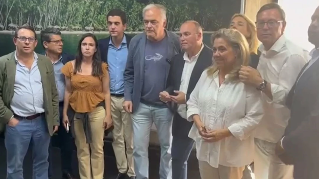 Los parlamentarios del PP, antes de ser expulsados de Venezuela.