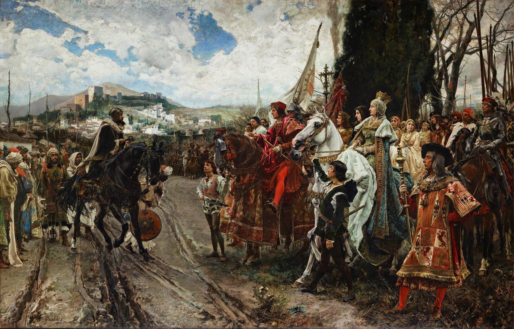 Rendición de Granada ante los Reyes Católicos. https://es.wikipedia.org