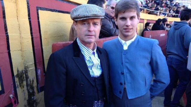 El periodista Pepe Luis Vázquez, junto a su tío y padrino.