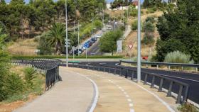 Terminan las obras del itinerario peatonal y carril bici entre la avenida de Madrid y el Salto del Caballo en Toledo.