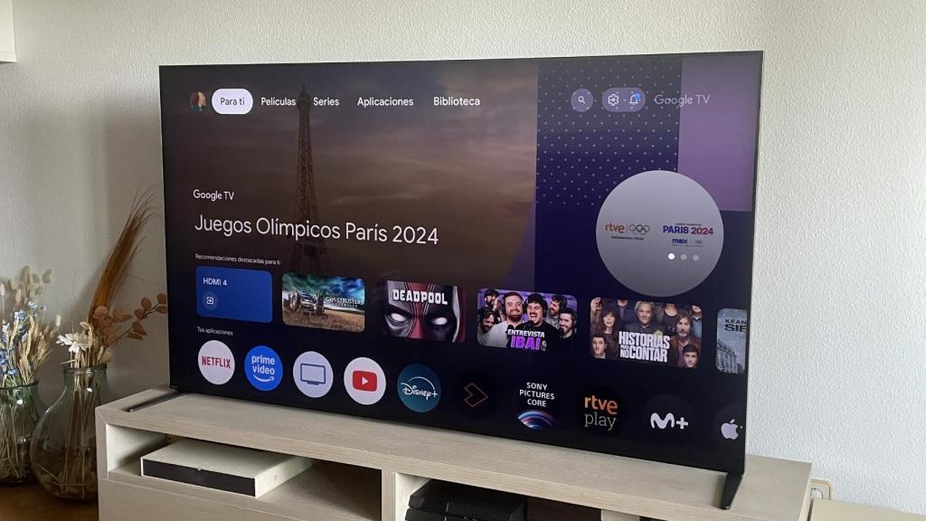 Google TV en el televisor Sony Bravia 9.