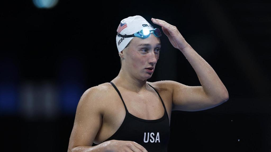 Emma Weber, con su gorro antes de competir en París 2024