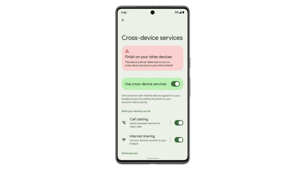 Servicios multidispositivo Android