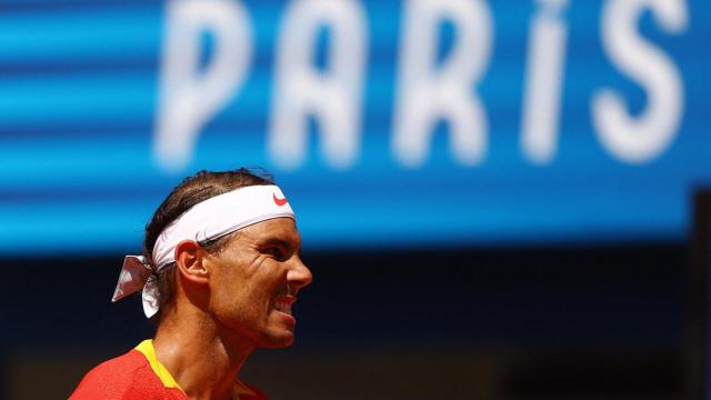 Nadal se lamenta en el partido ante Djokovic.