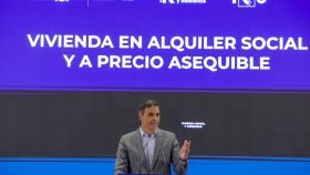 El presidente del Gobierno, Pedro Sánchez , interviene tras la firma de convenios entre los ministerios de Vivienda y Economía y el Instituto de Crédito Oficial (ICO).