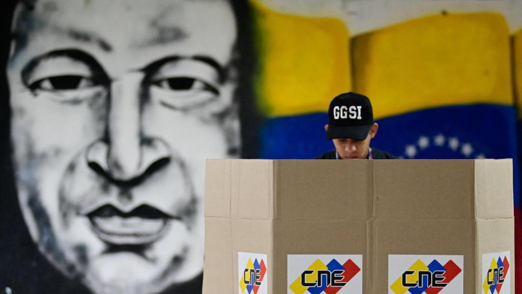 Centro electoral en los comicios presidenciales de Venezuela