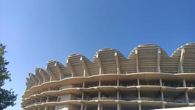 Imagen de las obras inacabadas del Nou Mestalla. Europa Press