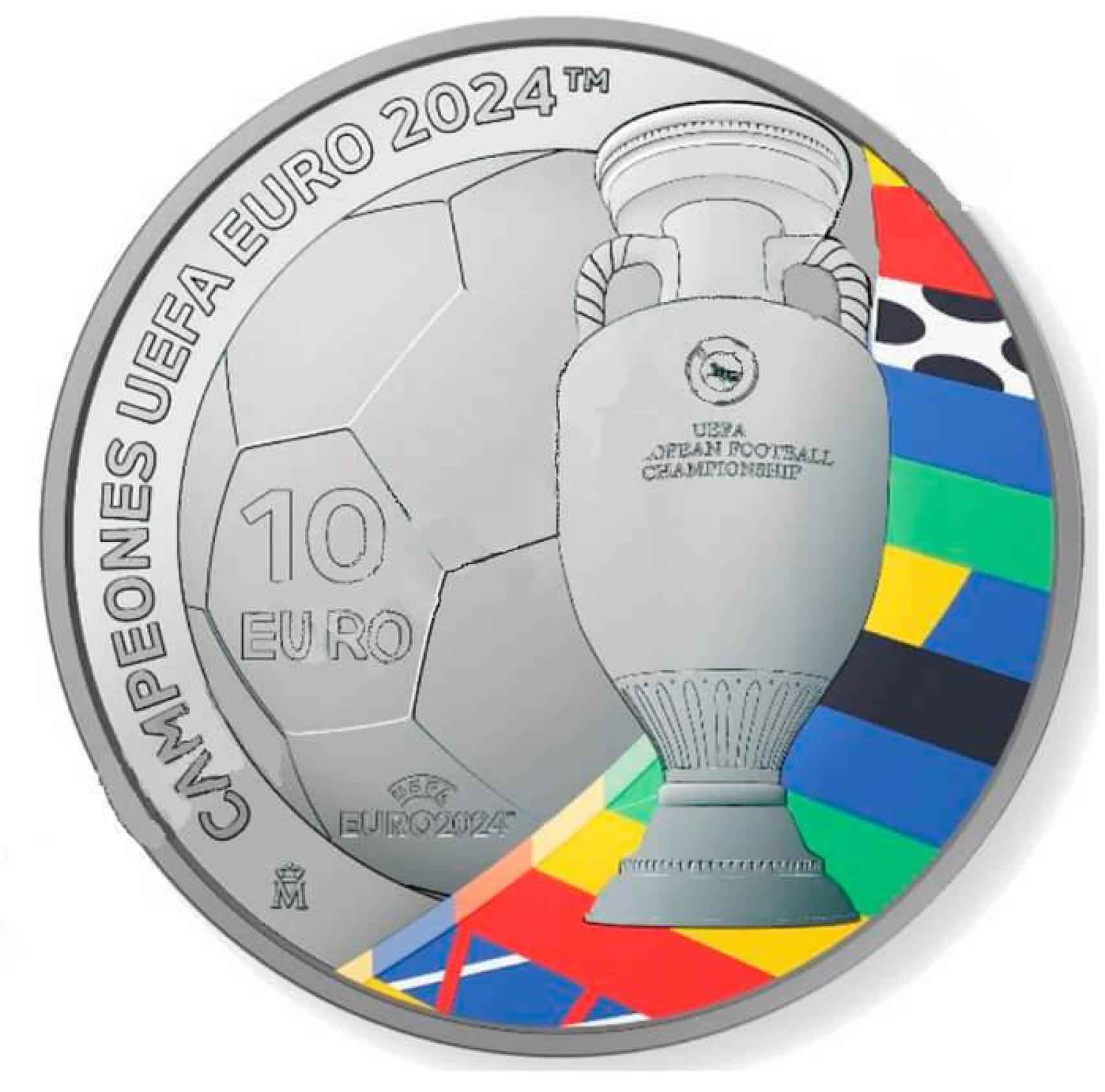 La moneda que conmemora el título de la Eurocopa.