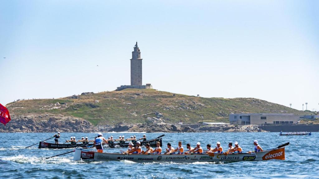 Una imagen de las Traineras en A Coruña.