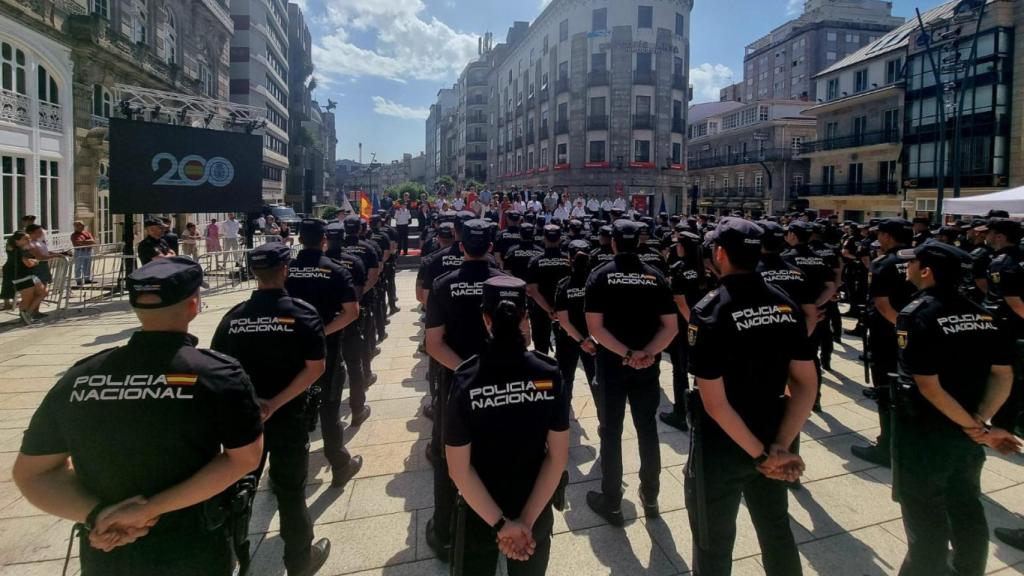 Presentación de los policías en prácticas en Galicia.