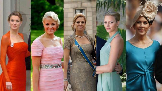 Letizia Ortiz, Mette-Marit de Noruega, Máxima de Holanda, Charlène de Mónaco, Matilde de Bélgica y Mary de Dinamarca.