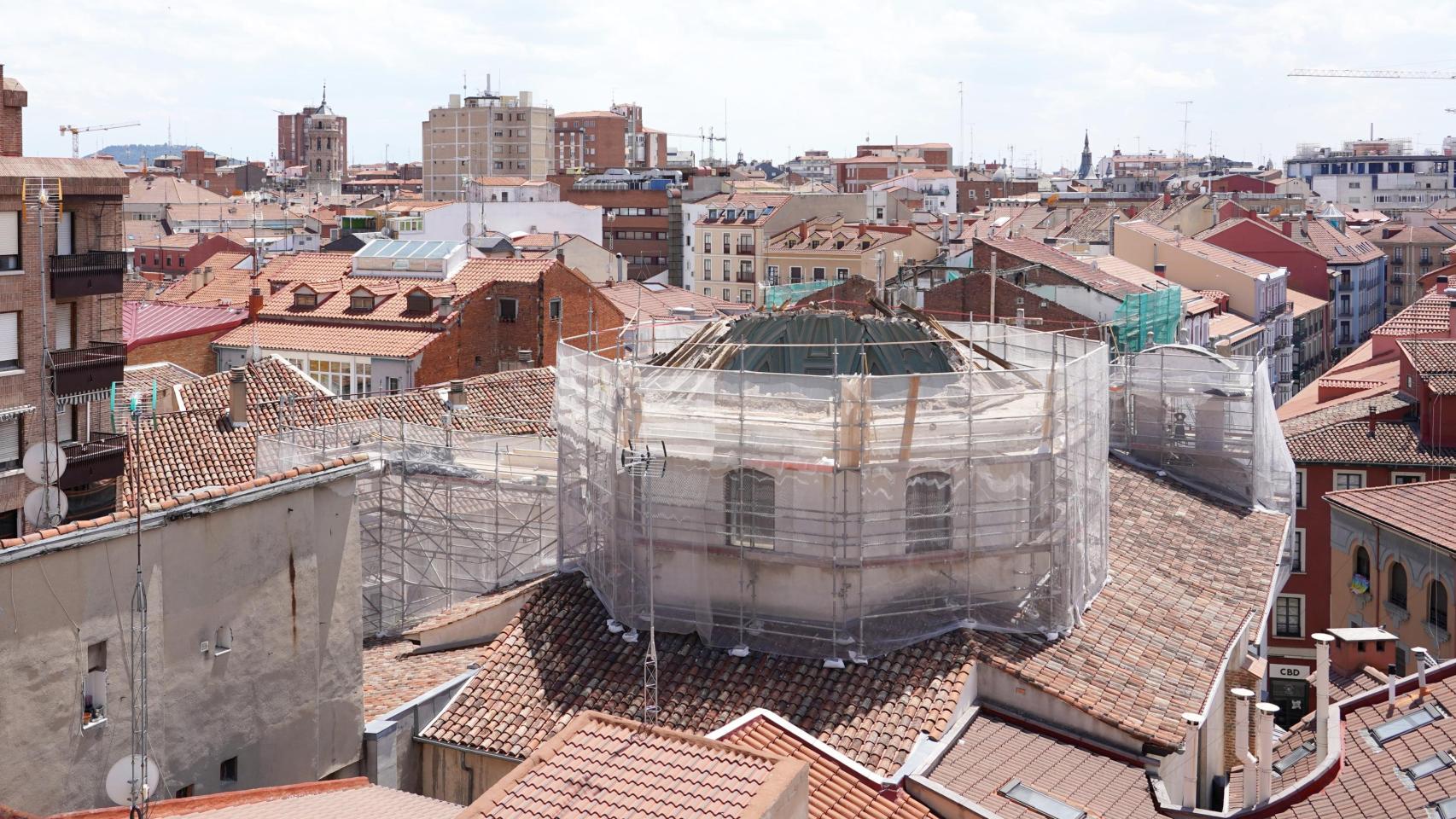 La cúpula de la Vera Cruz tras haberse desplomado