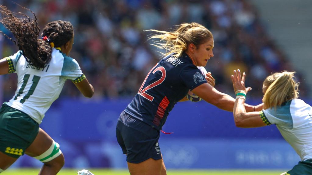 Amy Wilson-Hardy, durante el partido frente a Sudáfrica de los JJOO de París 2024