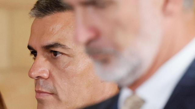 Pedro Sánchez en el Palacio de la Almudaina este martes.